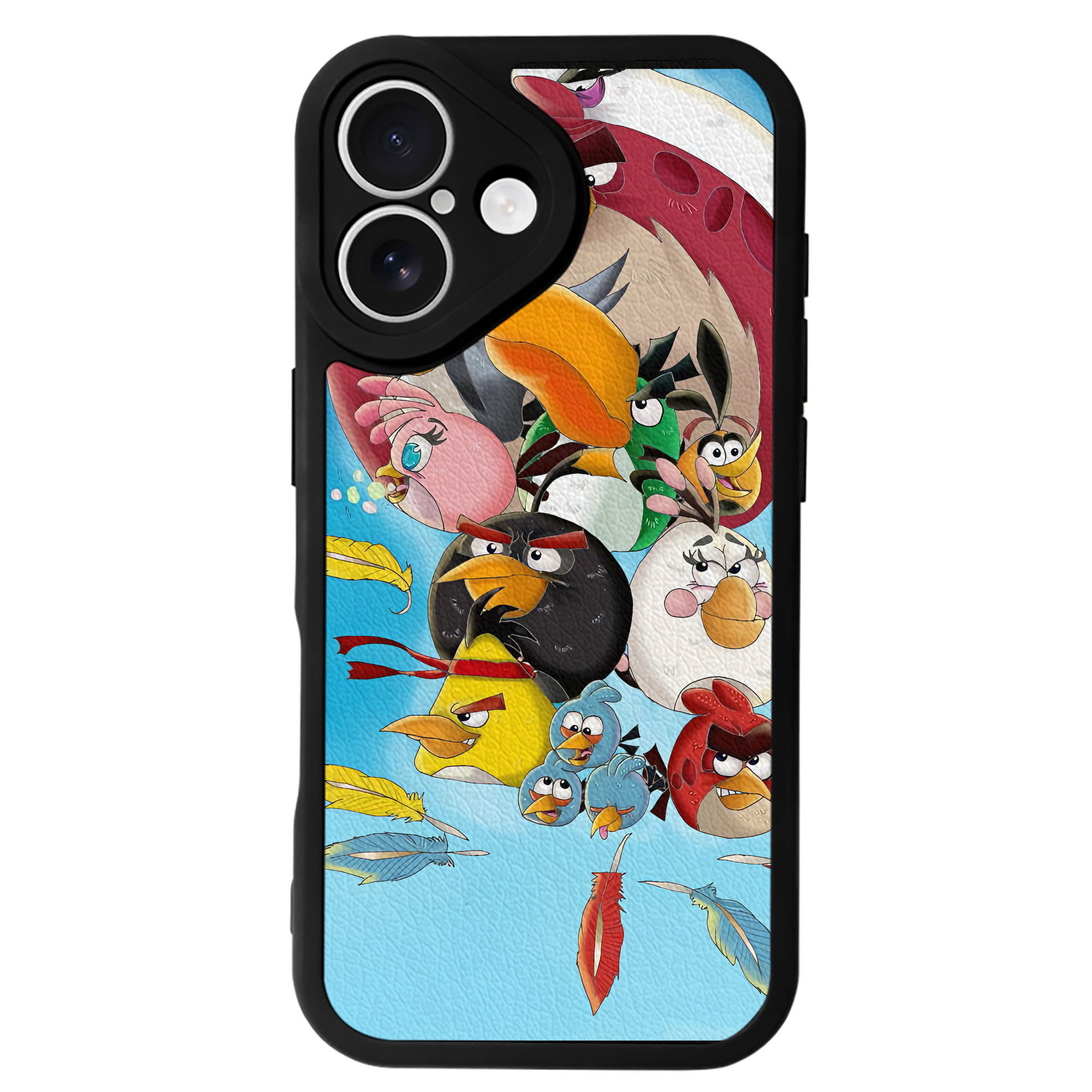 （画像用） Angry Birds アングリーバード 【iPhone 16シリーズ対応】シリコンスマホケース（レザー調） 材質：シリコン